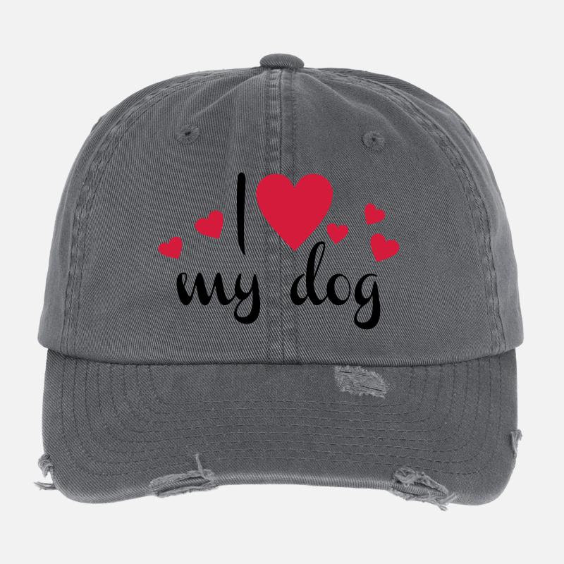 dog Flexfit Vintage Destroyed Cap