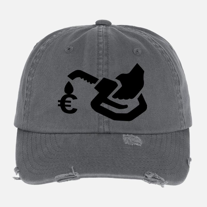 pompe à essence Casquette vintage effet usé Flexfit