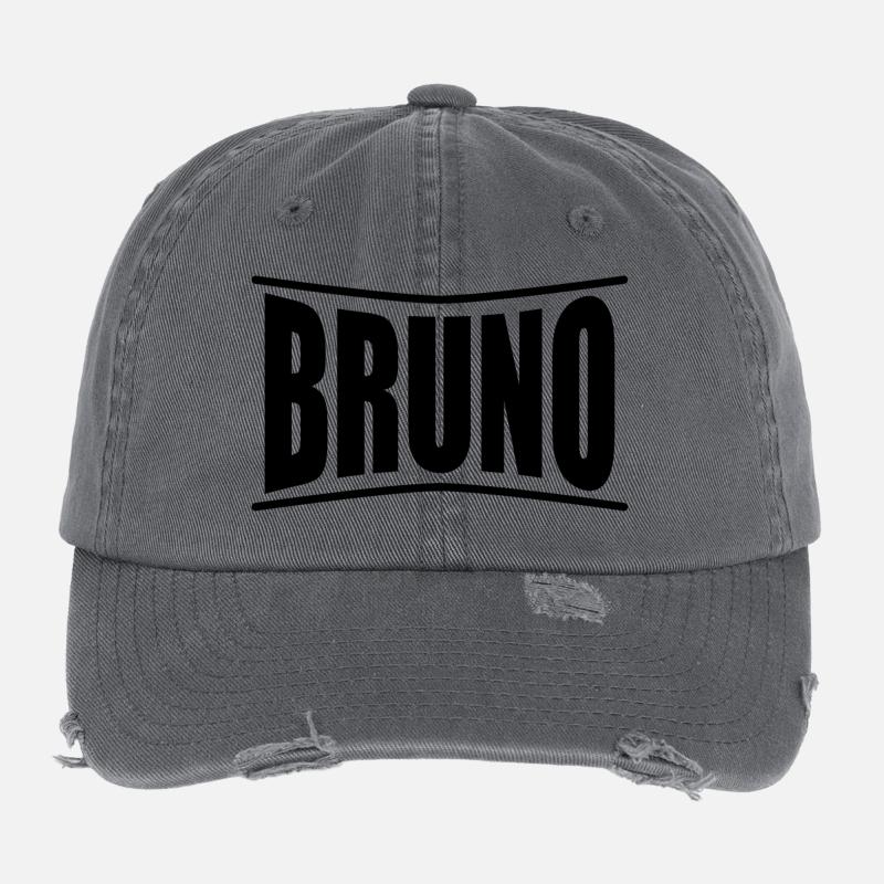 Bruno T-Shirt Geschenkidee Flexfit Vintage Destroyed Cap