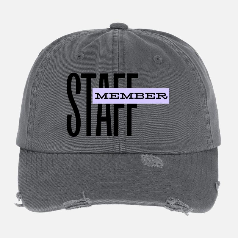 STAFF Member - Team Personal - ORGA - Mitarbeiter - Flexfit Vintage Destroyed Cap - Dunkelgrau