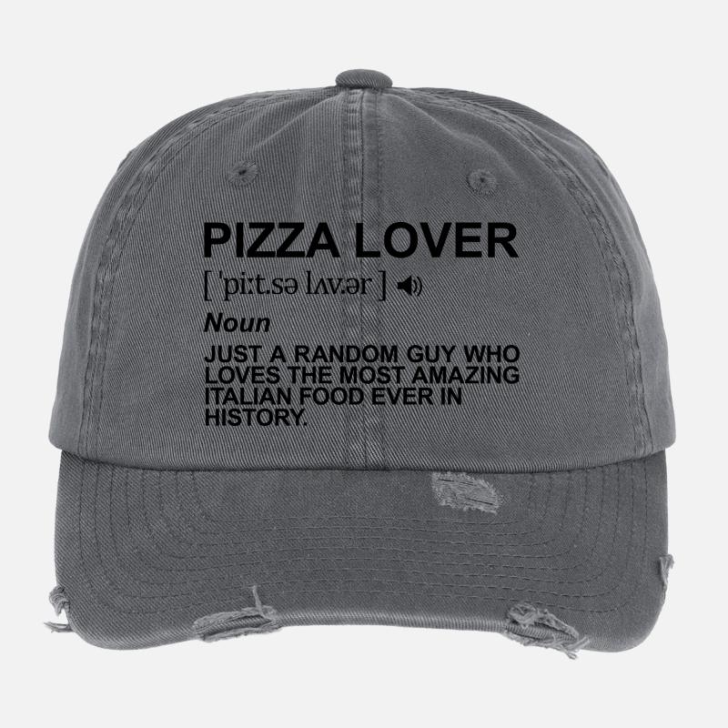 Pizza Liebhaber Bedeutung Flexfit Vintage Destroyed Cap