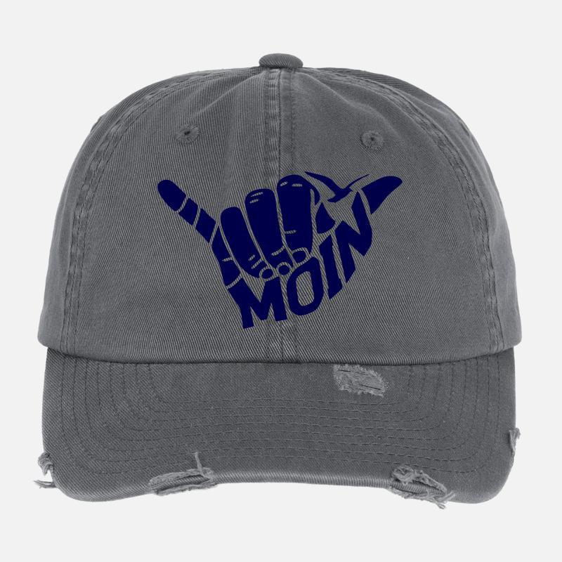 Handzeichen "MOIN" Flexfit Vintage Destroyed Cap