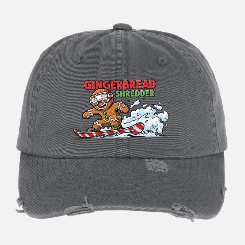 Biscuit de snowboard Casquette vintage effet usé Flexfit