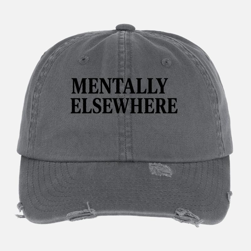 MENTALLY ELSEWHERE Flexfit Vintage Destroyed Cap