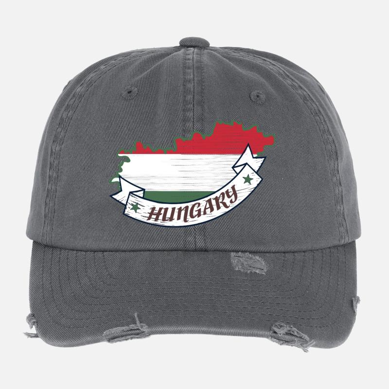 Hungary Flexfit Vintage Destroyed Cap