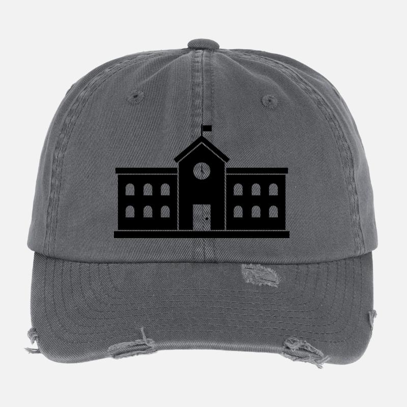 School building Flexfit Vintage Destroyed Cap