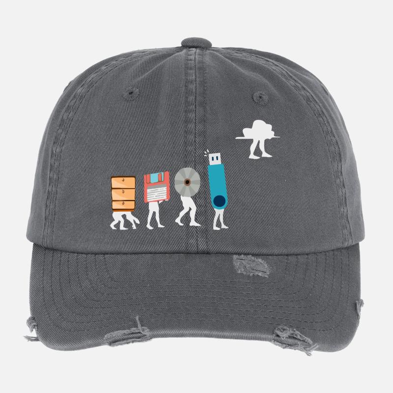 Cloud-Computing-Lustige Programmierer-Daten-KI-Software Flexfit Vintage Destroyed Cap