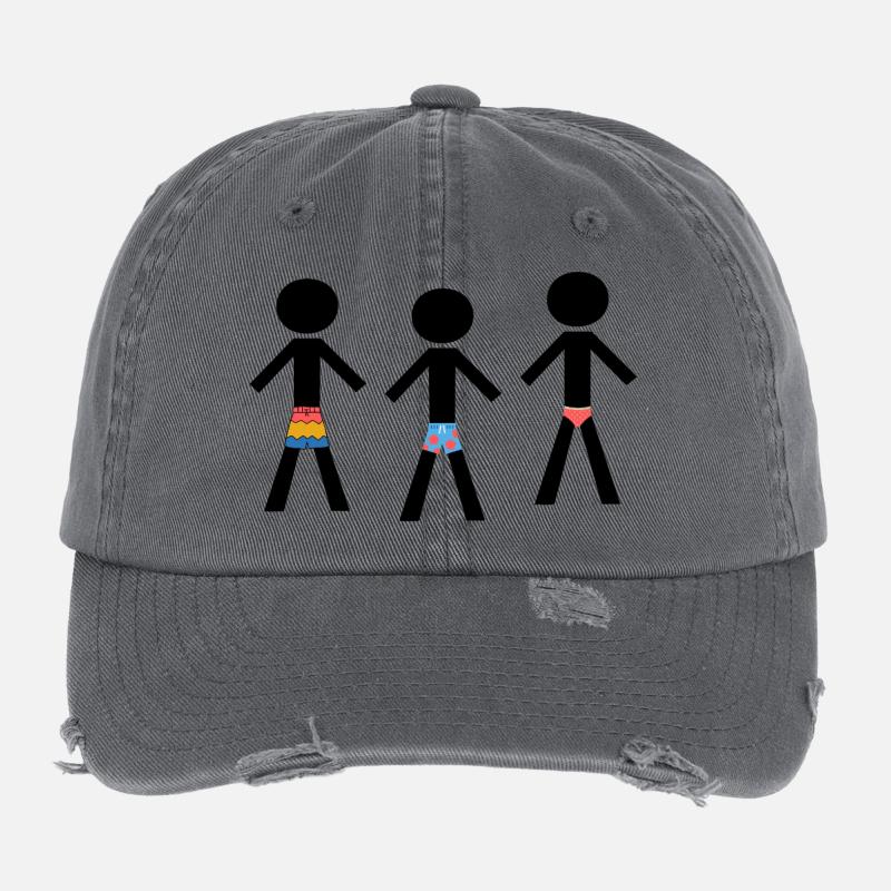 Beach Ready - Three well-dressed men Flexfit Vintage Destroyed Cap