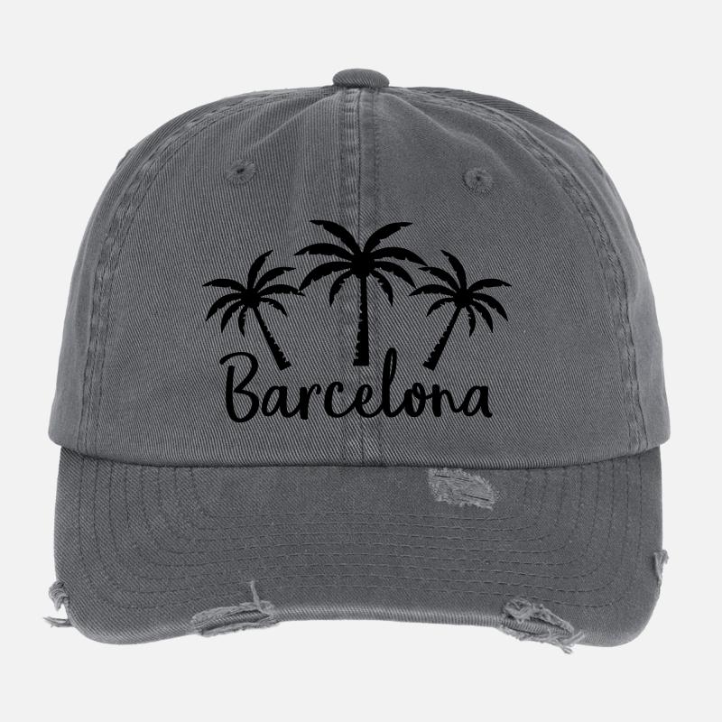 Barcelone Casquette vintage effet usé Flexfit