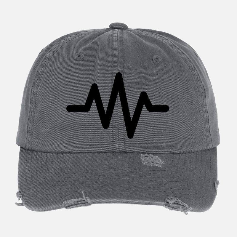 heartbeat Flexfit Vintage Destroyed Cap