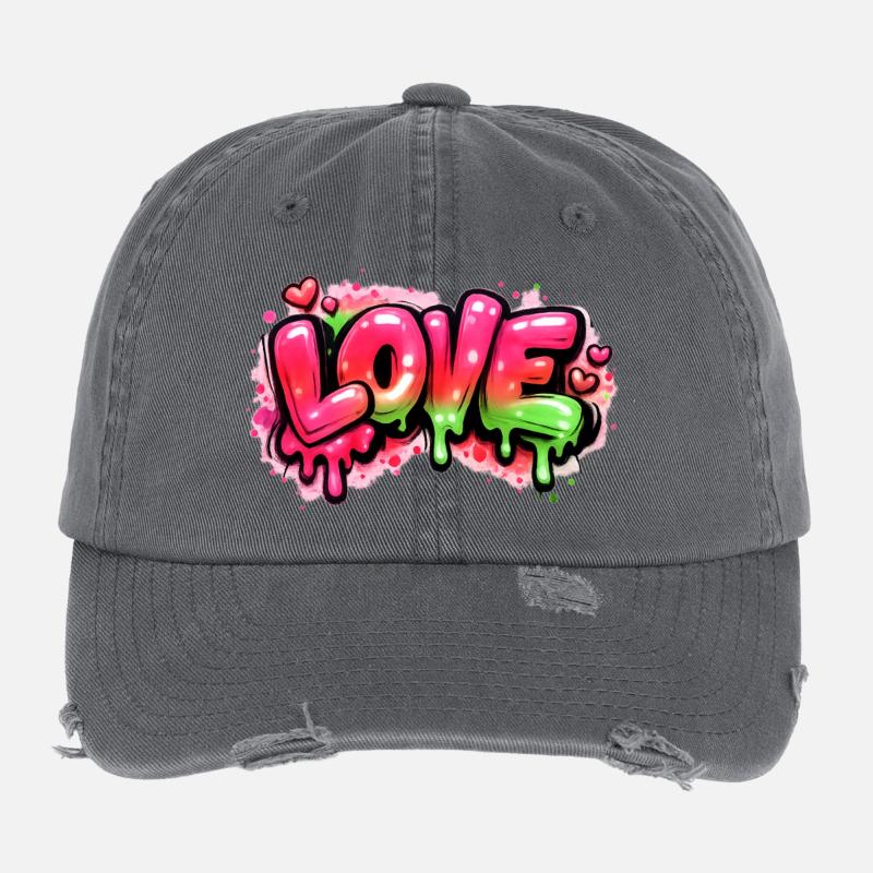 Amour Casquette vintage effet usé Flexfit