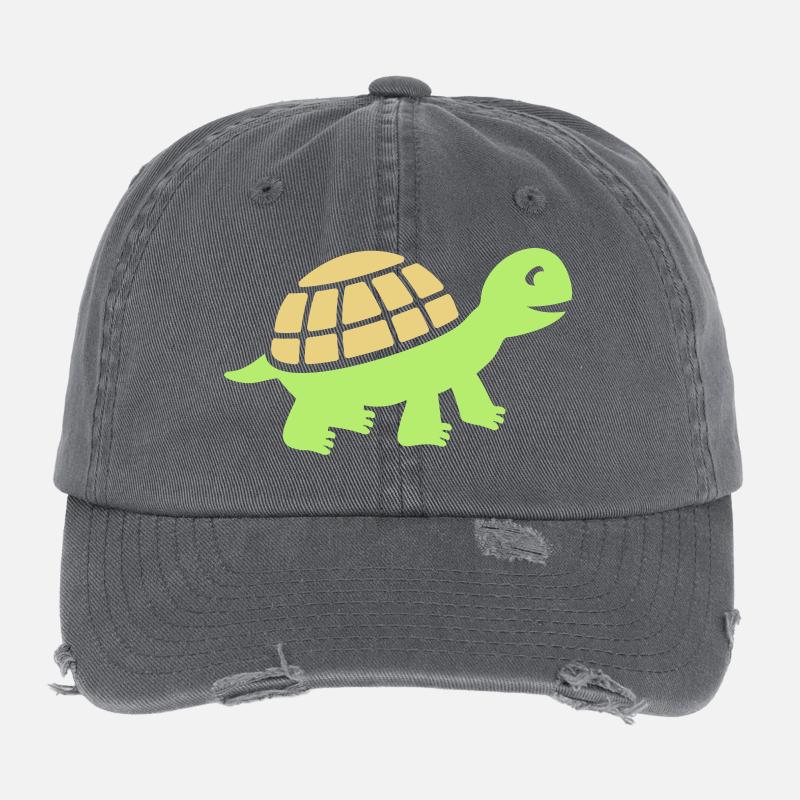 Niedliche Schildkröte Geschenk Flexfit Vintage Destroyed Cap