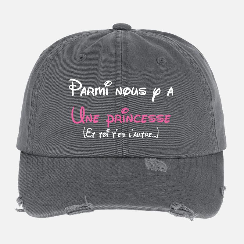 ♥Princesse c'est moi♥ Casquette vintage effet usé Flexfit