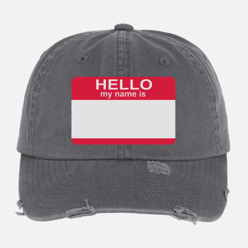 bonjour mon nom est Casquette vintage effet usé Flexfit