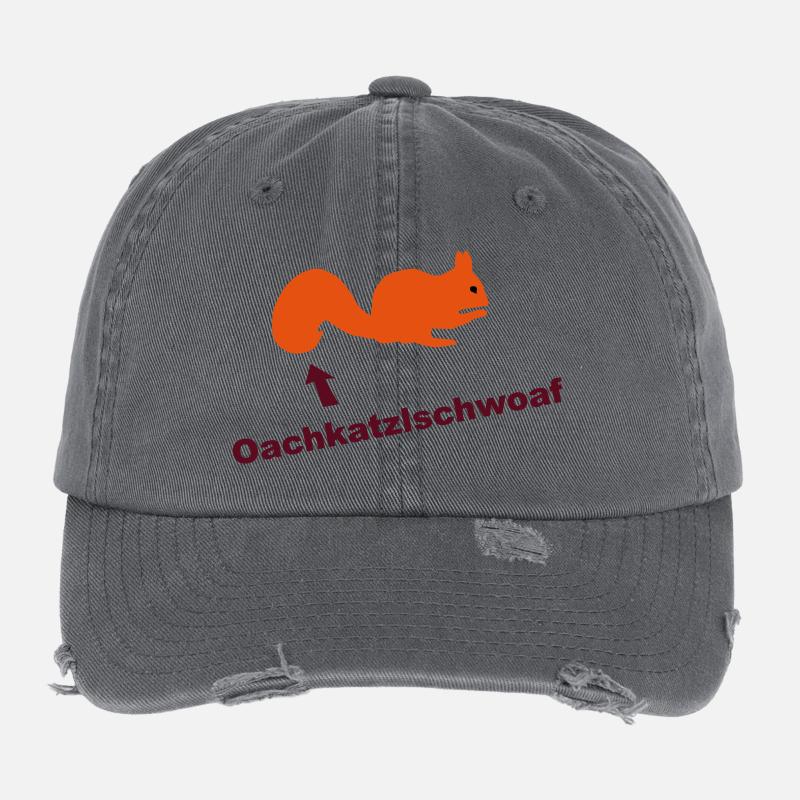 Oachkatzlschwoaf Eichhörnchen Flexfit Vintage Destroyed Cap