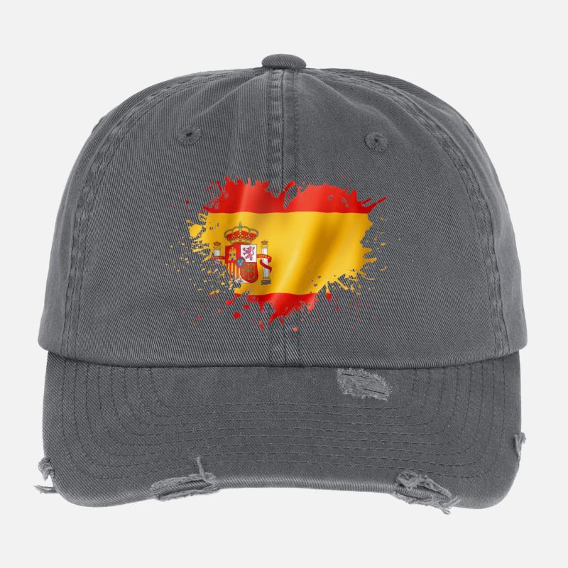 coeur espagne drapeau Flexfit Vintage Destroyed Cap
