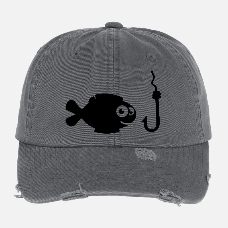 fisch_haken_comic_t1 Casquette vintage effet usé Flexfit