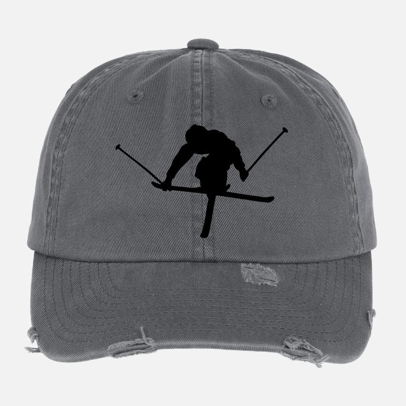 ski freestyle x jump 2 Flexfit Vintage Destroyed Cap