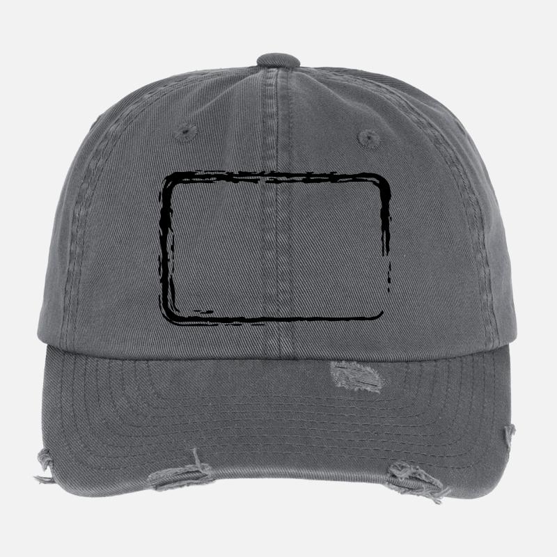 Brush stroke frame Flexfit Vintage Destroyed Cap