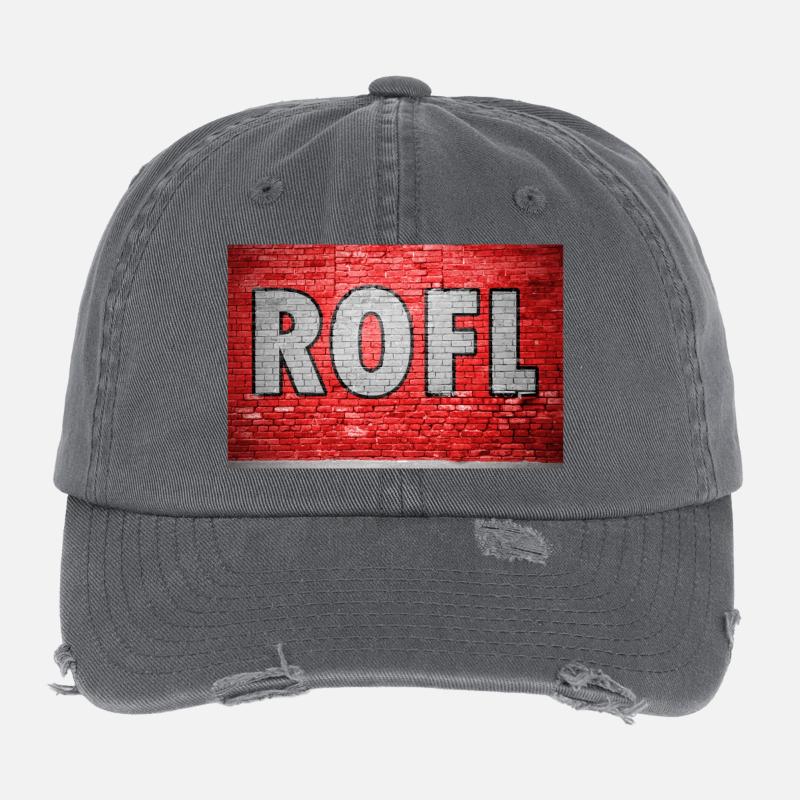 ROFL Brick Wall Graffiti Casquette vintage effet usé Flexfit