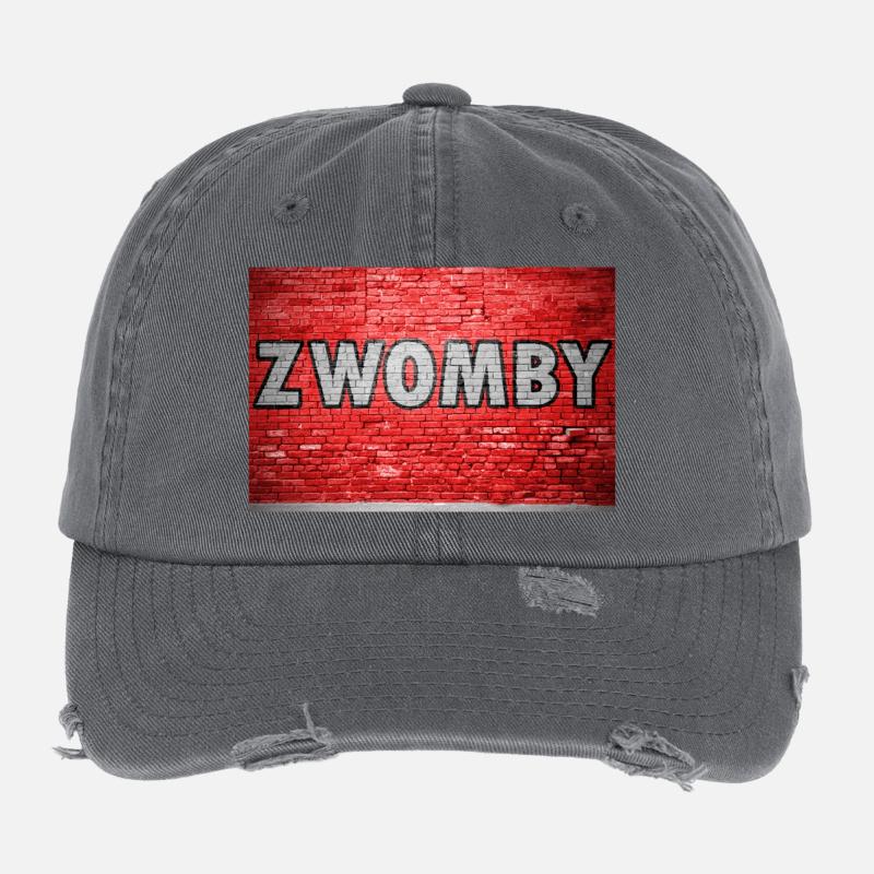 Zwomby brick wall graffiti Flexfit Vintage Destroyed Cap
