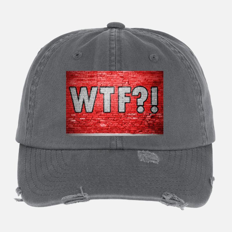 WTF!? Brick Wall Graffiti Flexfit Vintage Destroyed Cap