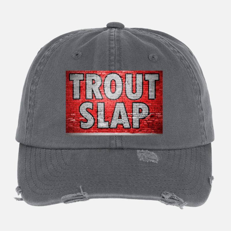 Trout Slap Brick Wall Graffiti Flexfit Vintage Destroyed Cap