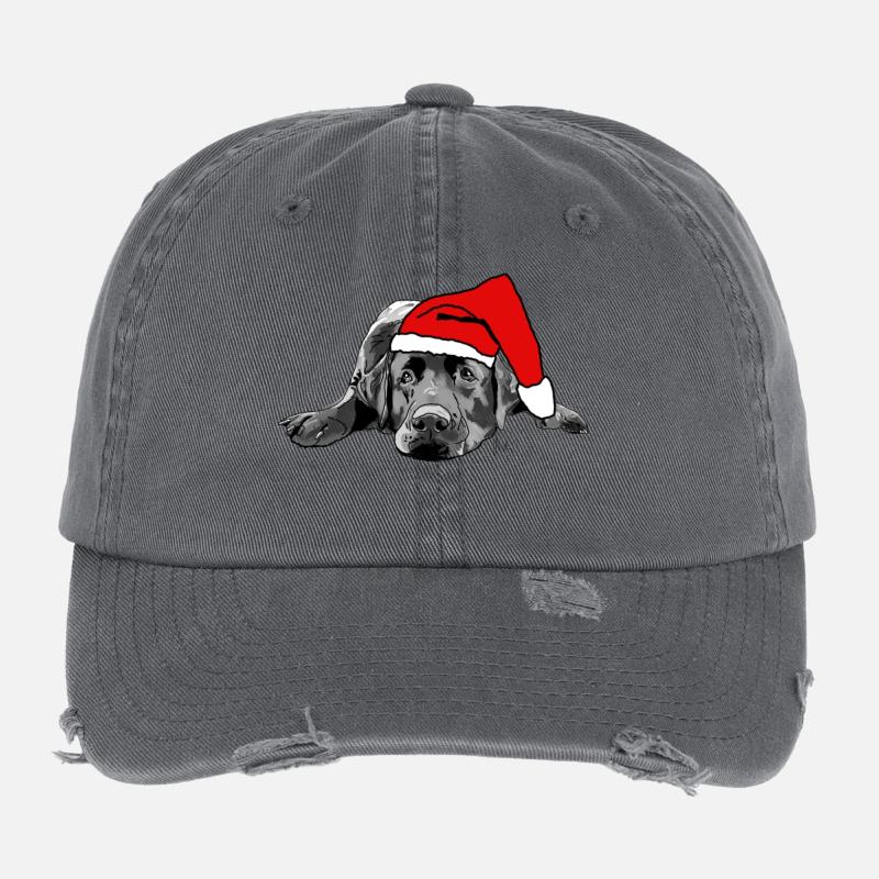 Noël Labrador Casquette vintage effet usé Flexfit
