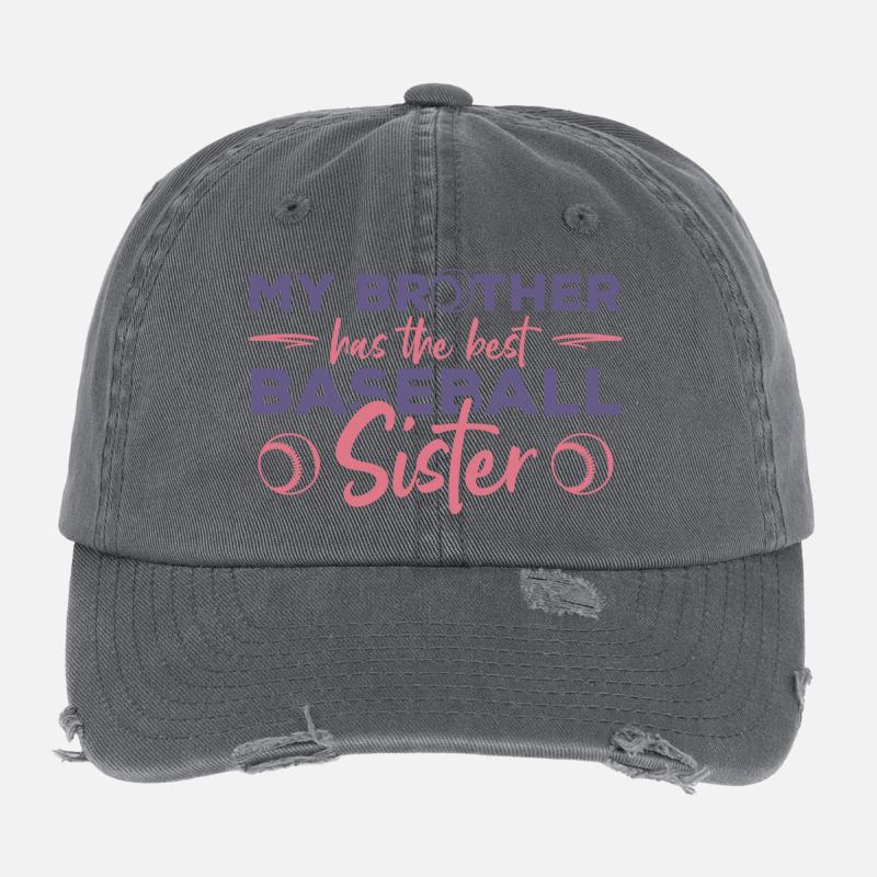 Schwester eines Baseballspielers Flexfit Vintage Destroyed Cap