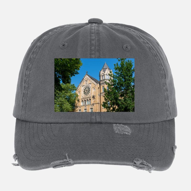 historisches Gebäude Ratsgymnasium Flexfit Vintage Destroyed Cap