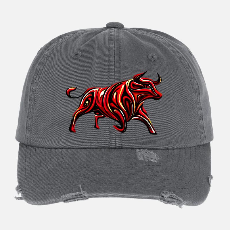 Taureau Casquette vintage effet usé Flexfit