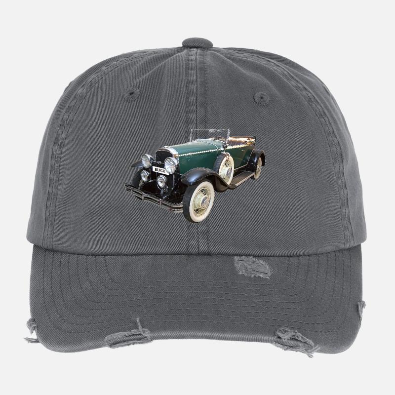 Historic Car - Flexfit Vintage Destroyed Cap - dark grey
