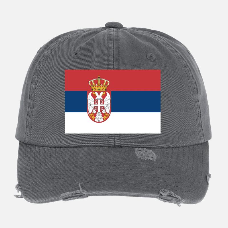 Serbie Casquette vintage effet usé Flexfit