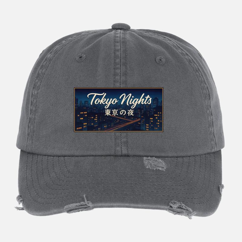 Tokyo Night 1 Flexfit Vintage Destroyed Cap