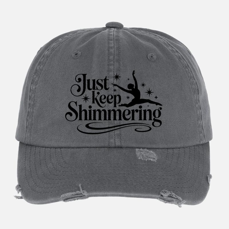 Just Keep Shimmer nageur synchronisé Casquette vintage effet usé Flexfit