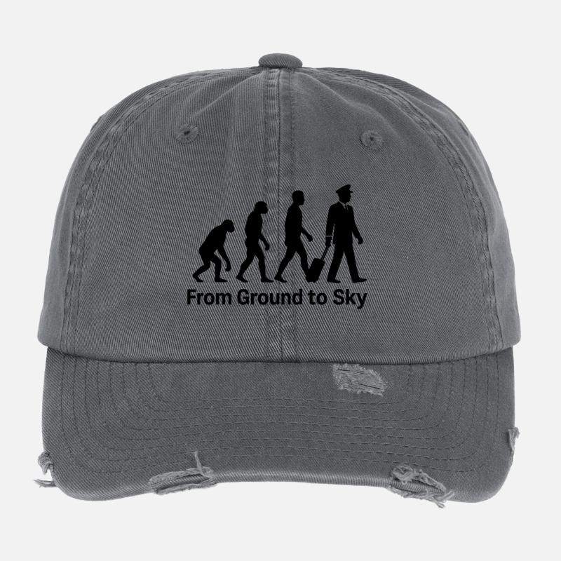 From Ground to Sky – Pilot Evolution Shirt Flexfit Vintage Destroyed Cap