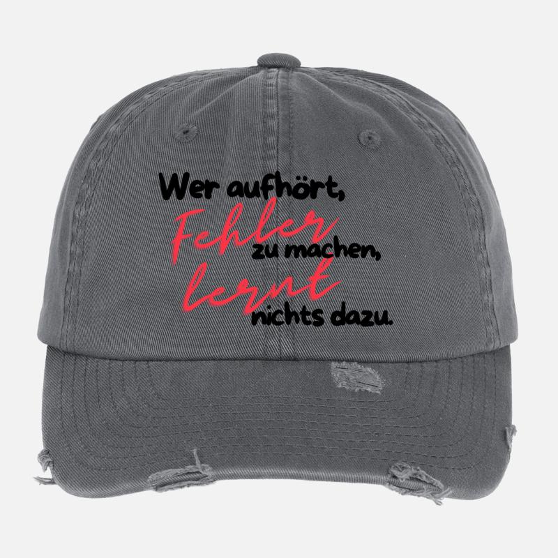 Fehler lehrt Rote Schrift Flexfit Vintage Destroyed Cap
