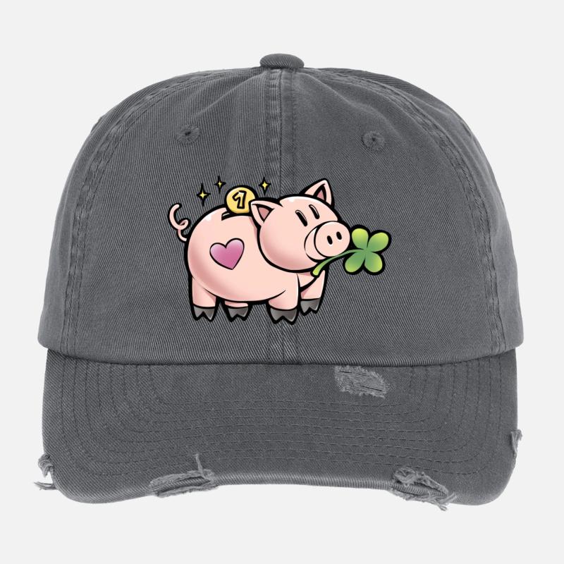 Süßes Sparschwein Flexfit Vintage Destroyed Cap