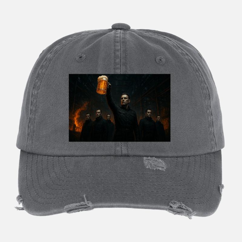 Qu’est-ce qu’on boit ? Casquette vintage effet usé Flexfit