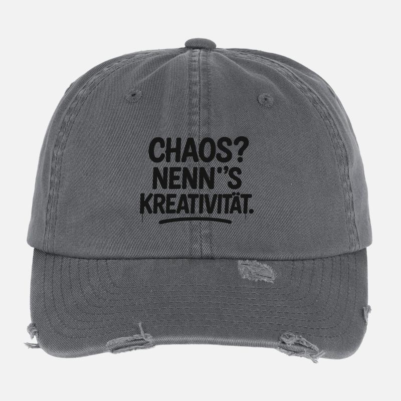 Chaos oder Kreativität Flexfit Vintage Destroyed Cap