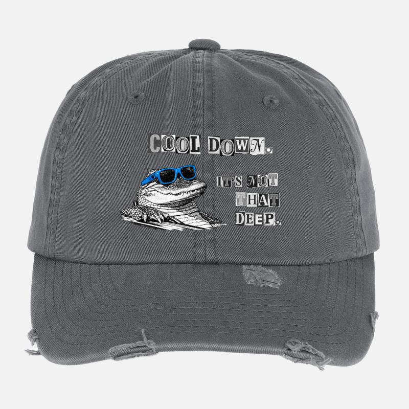 Cool Down – It’s Not That Deep Krokodil Meme Flexfit Vintage Destroyed Cap
