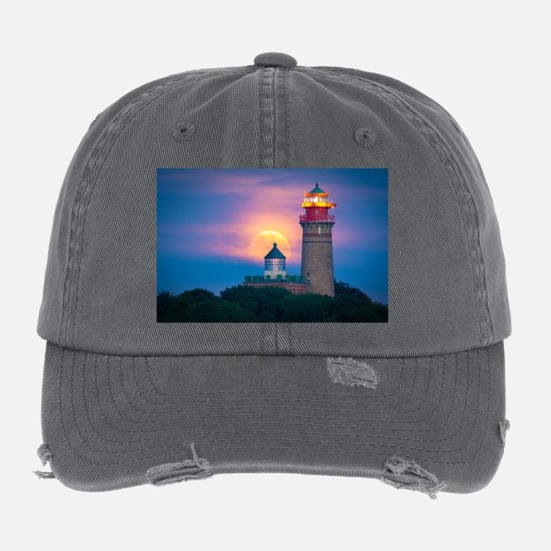 Moonlight Lighthouse Coast Flexfit Vintage Destroyed Cap