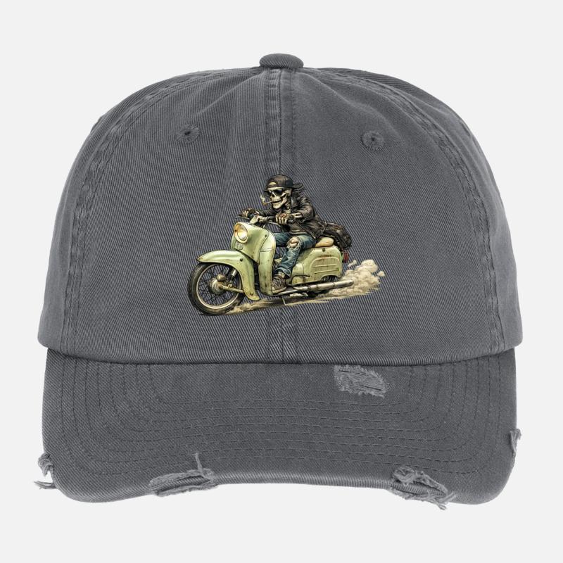 Schwalbe - Oldschool Biker IFA DDR Casquette vintage effet usé Flexfit