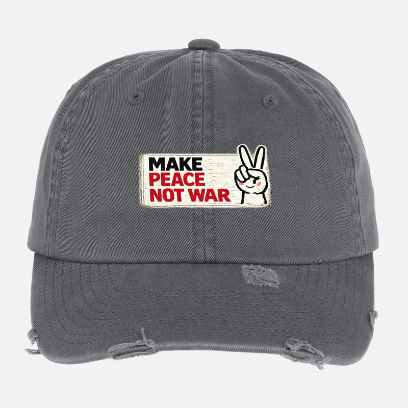 War No More – Sticker Peace & Humanity Flexfit Vintage Destroyed Cap