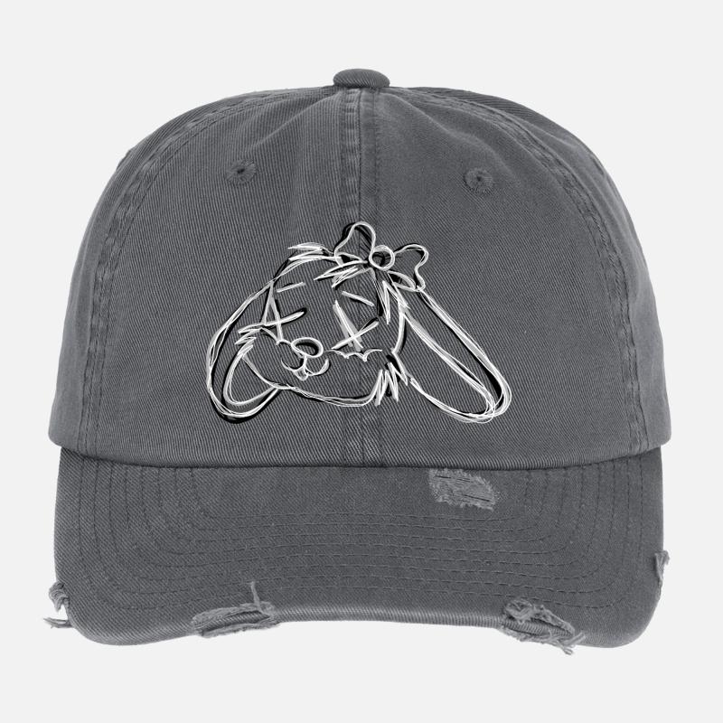Dead Bunny Grey Flexfit Vintage Destroyed Cap