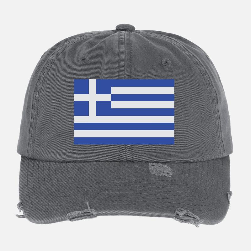 greece Flexfit Vintage Destroyed Cap