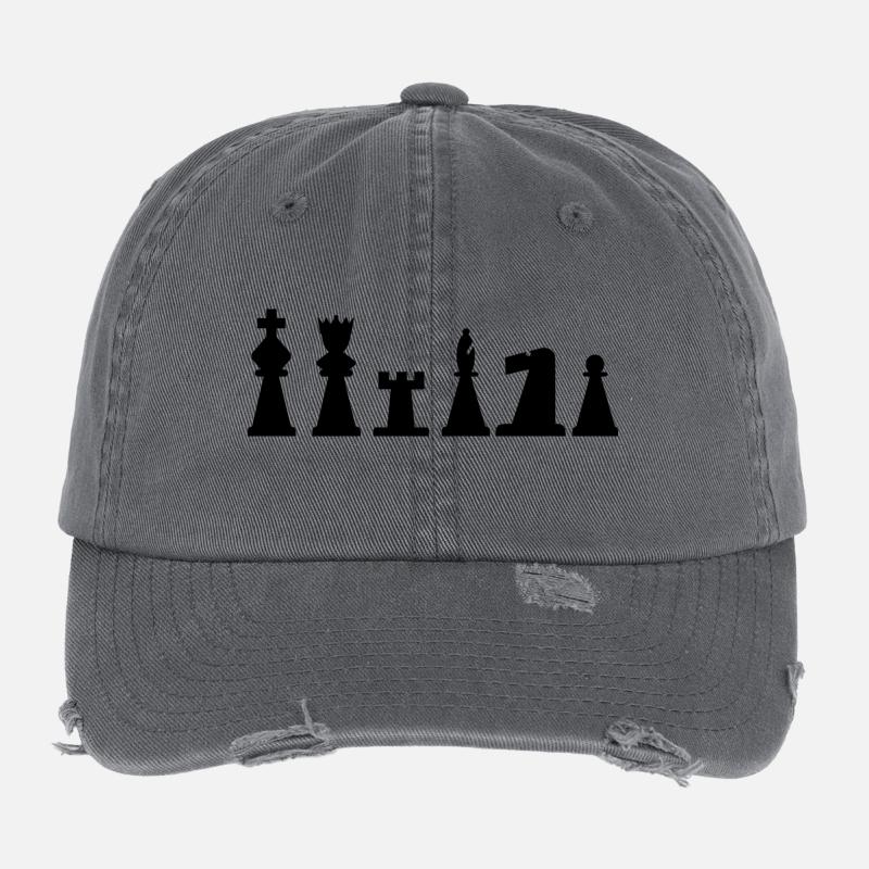 chess Flexfit Vintage Destroyed Cap