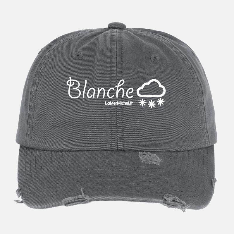 Blanche "NEIGE" Casquette vintage effet usé Flexfit