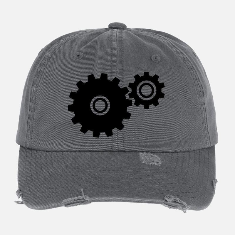Zahnräder Flexfit Vintage Destroyed Cap