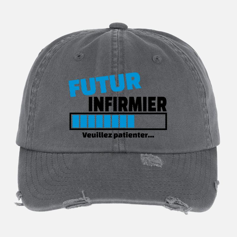 futur infirmier Casquette vintage effet usé Flexfit